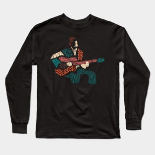 Abstract Guitarist Modern Style Long Sleeve T-Shirt